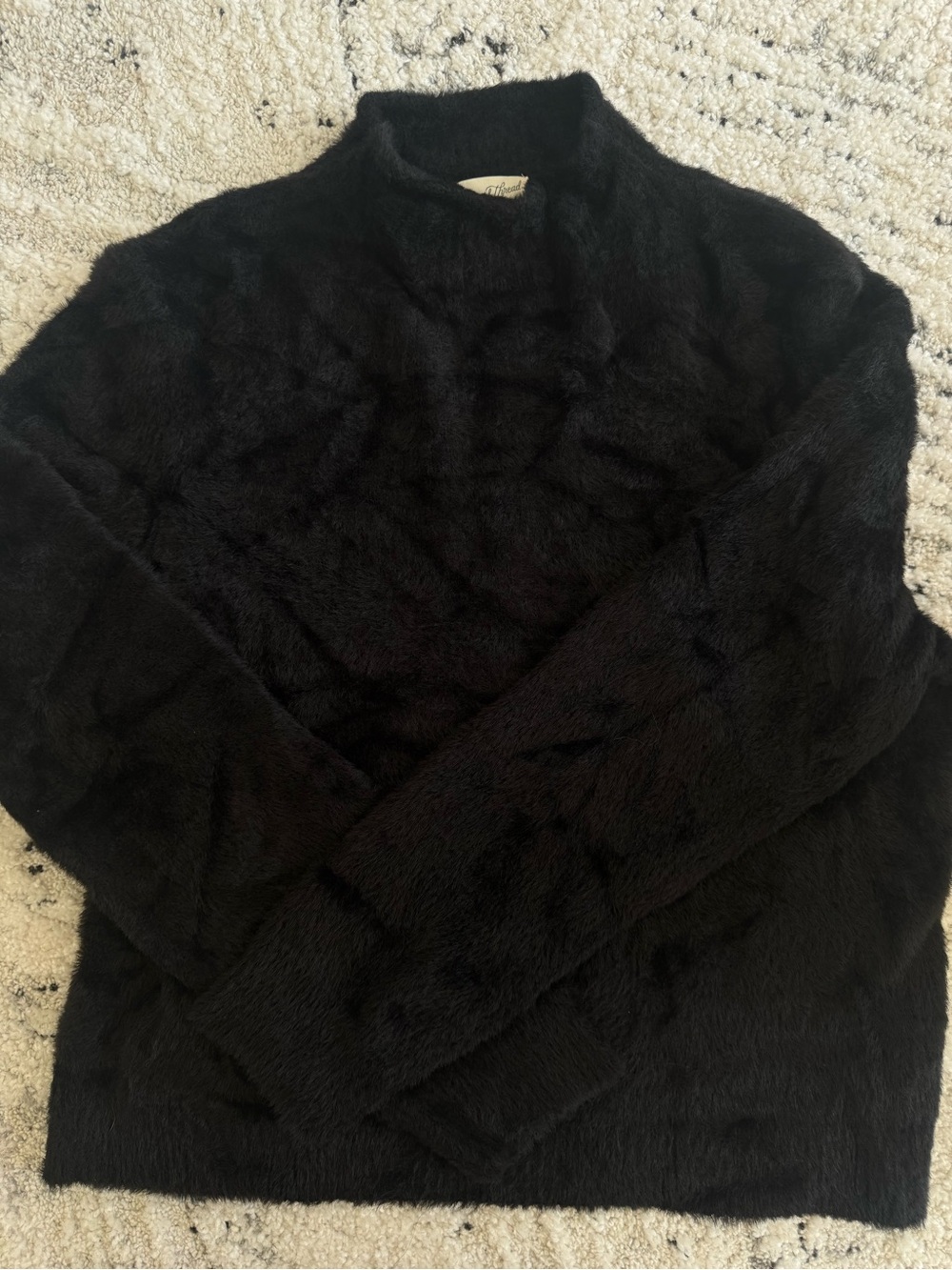 Universal Thread Black Faux Fur Pullover Sweater